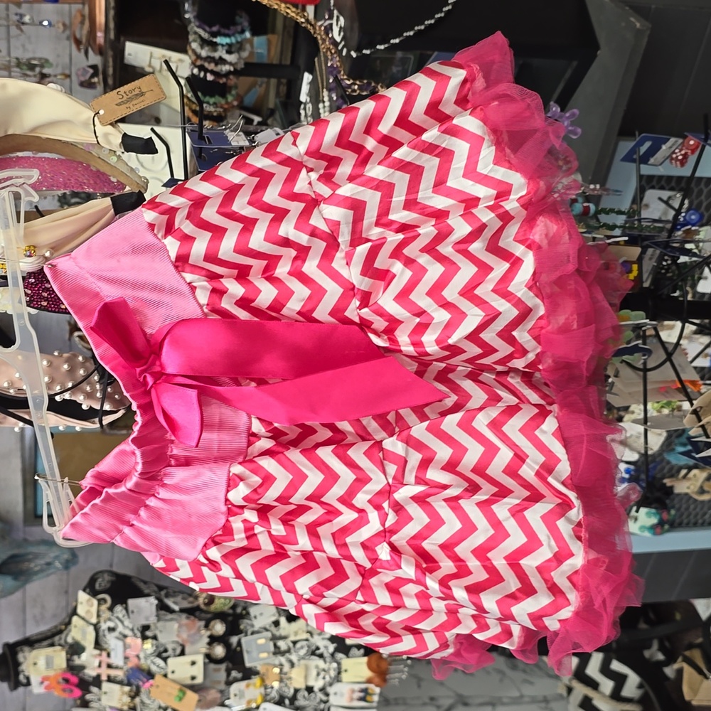 Pink Chevron Print Tutu
